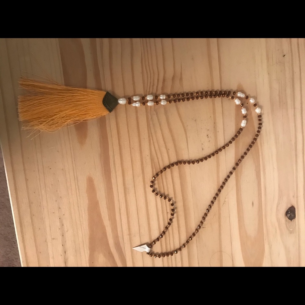 Beaded tassel necklace- NWT